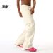 EF JEANS | 2024 New American Solid Color Large Pocket Overalls Light Apricot Casual Loose Straight Jeans_mkmklike.com