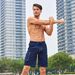 Summer jogger solid knee beach pants casual and comfortable outdoor shorts men's double-sided with side_mkmklike.com