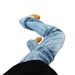 Men's Clothing Light Blue Lightning Pattern Jeans High Street Vibe Pants Washed Flared Scimitar Pants_mkmklike.com