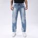 Men's Clothing Stretch Skinny Jeans Slim Fit Blue Trousers Multiple Embroidered Back Pockets Casual Denim_mkmklike.com