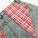 Vintage Washed Plaid Patchwork Scimitar Jeans Men's Trendy Hip-Hop Design Sense Personality Oversized Wide-Leg Pants_mkmklike.com