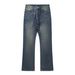 Men's Clothing Fashion Week Bamboo Cotton Washed Vintage Distressed Bootcut Straight Flared Denim Pants_mkmklike.com