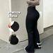 High-Waisted L1050 Black Jeans for Women with Heart Embroidery Ripped Design Slightly Flared Leggings Frayed Hem Sexy Girl Jeans_mkmklike.com