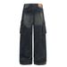 Men's And Women's High-End Corduroy Distressed Look Loose Fit Curved Cargo Pants High Street Style_mkmklike.com
