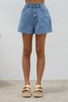 Women's Clothing Fashion Sleeveless Waist High Waist Loose Denim Shorts Set_mkmklike.com