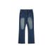 Men Fashion Bell Bottom Casual Jeans Male Retro Gray Lines Denim Pants Baggy Designer Straight High Street Denim Trousers_mkmklike.com