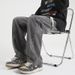 American-style Streetwear Distressed Drawstring Elastic Waist Jeans For Men And Women, Trendy Brand Deconstructed_mkmklike.com