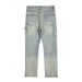 Men's Clothing High Street Water Ins Same Style Washed Vibe Style Loose Stitching Lumberjack Overalls Jeans Jeans_mkmklike.com