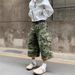 Men's Clothing Washed Damaged Old Camouflage Shorts For Men And Women Summer High Street Fashion Brand Handsome Seven Point Overalls_mkmklike.com
