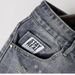 Men's Korean Style Slim Fit Ripped Denim Shorts Summer Thin Casual Trendy Brand Five Point Breeches_mkmklike.com