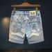 Men's Ripped Denim Shorts Trendy Loose Fit Patchwork Distressed And Washed Summer Clothing_mkmklike.com