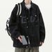 Hong Kong Style Cool Workwear Denim For Men, Autumn New Korean Version Trendy Loose Versatile Couple's Jacket_mkmklike.com