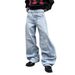 Men's Clothing New Cross Border Men's Loose Wide Leg Jeans Casual European And American Slim Denim Trousers_mkmklike.com