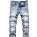 Stretch Slim-Fit Jeans For Men – Retro Motorcycle Riding Pants With Utility Pockets (Navy Blue, 30-38)_mkmklike.com