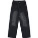 Suitable For All Seasons LKTM Men's Fashion#Trendy Brand Patchwork Beaded Jeans For Men Vibe Design Loose Straight Long Pants_mkmklike.com