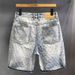 Men's Clothing Denim Shorts Summer Loose Pants Straight Casual Shorts_mkmklike.com
