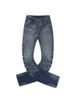 Men's Retro Washed Flared Jeans Buttoned Pleated Straight Slim Trousers American Style Rippled Softener Blue Long Pants_mkmklike.com