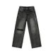 EF JEANS | 2025 Spring New Product Niche Design Personalized Washed Black And Gray Loose Ripped Jeans_mkmklike.com