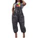 Cross Border Specializes In European And American Fashionable Wide Legged Denim Loose Overalls_mkmklike.com