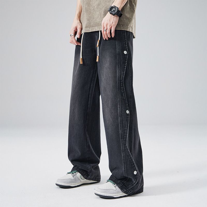 Men's Clothing Summer New Loose Casual Straight Pants Wide Leg Versatile Long Pants_mkmklike.com