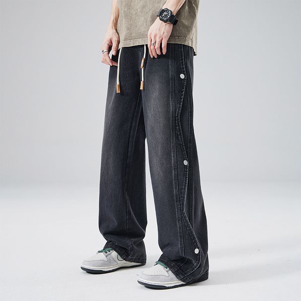 Men's Clothing Summer New Loose Casual Straight Pants Wide Leg Versatile Long Pants_mkmklike.com