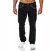 Men's Classic Straight Leg Jeans - Comfortable Cotton Denim Pants With Multiple Pockets For Casual Wear (S-3XL, Light Blue/Dark Blue/Black)_mkmklike.com