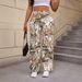 2025 Autumn New Cross-Border Printed Fashion Workwear Casual Loose Straight Mid-Waist High-Quality Women's Denim Pants_mkmklike.com