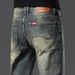 Men's Clothing High End Retro Distressed Jeans For Men Spring New Slim Straight Trend All Match Large Size Trousers_mkmklike.com