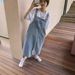 K Cowboy Shoulder Strap Skirt, Female Design Sense, Niche Temperament, Loose Strap Skirt, Slimming Casual Dress_mkmklike.com
