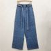 Vintage Washed Star Embroidered Ribbon Jeans | Loose Fit Wide Leg Denim Pants | Retro Boho Streetwear | High Waist Straight Leg Trousers_mkmklike.com