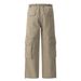 Washed Workwear Straight-Leg Men's Design Sense Knee Pleats Loose Wide-Leg Casual Pants Vibe Trendy Jeans_mkmklike.com