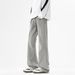 Men's Slim Fit Flared Fleece Jeans - American Style Straight Leg Loose Fit Pants For Autumn & Winter_mkmklike.com