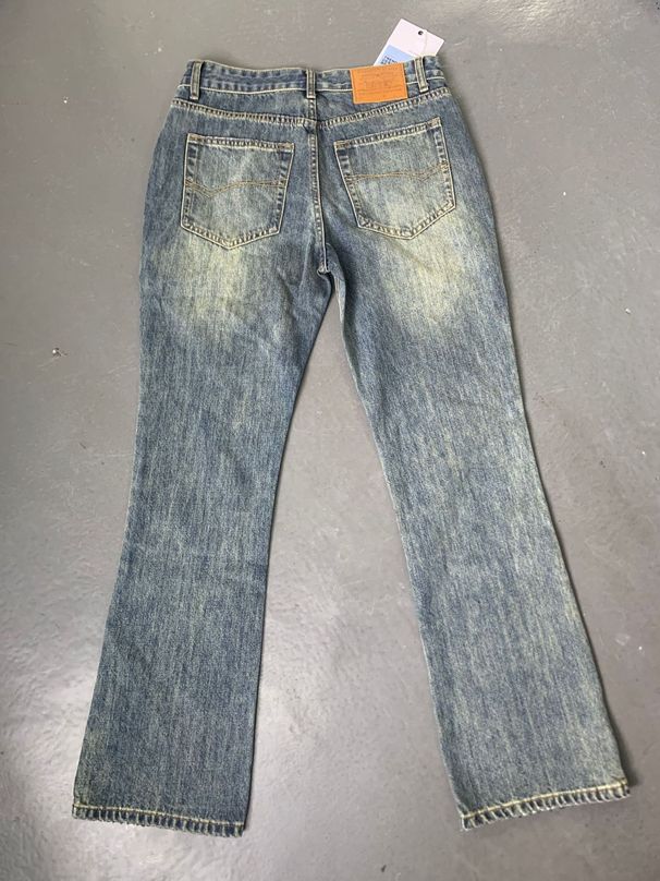 Men's Clothing Paris Heavyweight Bamboo Cotton Washed Retro Distressed Bootcut Straight Flared Slim Denim Trousers_mkmklike.com