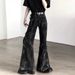 Men's Clothing High Street Vibe Micro Flared Men's High Waist Niche Design Jeans High End Feel_mkmklike.com