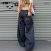 Women's Clothing Retro Inverted Design Scimitar Jeans Trendy Brand Embroidery Thickened Wide Leg Banana Pants For Men And Women_mkmklike.com