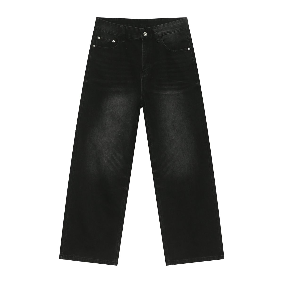 Men's Clothing Men's Vintage Washed Denim Jeans - Classic Straight Leg Loose Fit Casual Pants For Everyday Wear_mkmklike.com