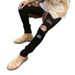 Men's Clothing Cashew Flower Leopard Print Stitching Ripped High Street Trendy Stretch Jeans For Small Feet_mkmklike.com