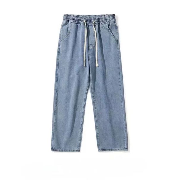 Men's Clothing Spring And Autumn New Korean Style Trendy Casual Men's Nine-point Pants Hong Kong Style Wide-leg Pants_mkmklike.com