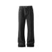 American Retro Raw Denim Jeans For Men, New Autumn Trendy Plus-size Slim-fit Cleanfit Flared Pants_mkmklike.com
