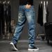 May Kaji European And American Style Jeans Men's Retro Nostalgic Loose Straight Jeans Men's Fat Plus Size Pants_mkmklike.com