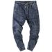 Large Size Men's Elastic Waist Tights Men's Loose Elastic Sports Jeans Men's Fattened Plus Size Jeans_mkmklike.com