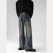 American Retro Loose Jeans Men's And Women's Pleated Wide-leg Pants Straight Floor-mopping Trousers_mkmklike.com