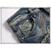 Unisex Vintage Punk Motorcycle Stacked Flared Jeans, Heavy Mud-Wash With Layered Frayed Rips & Stripe Lining, Breathable For Summer_mkmklike.com