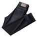 Men's Clothing Men's Jeans Elastic Bottom Fleece Denim Trousers Light Luxury Business Free Ironing Slim Fit Mid Waist Small Straight Pants_mkmklike.com