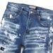 Men's Clothing Men's Slim Fit Stretch Denim Jeans With Handmade Rips & Embroidery - High Street Blue Washed Skinny Jeans For Youth Fashion_mkmklike.com