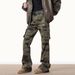 American Retro Camouflage Workwear Jeans Men Women Casual Bell Bottoms Autumn Winter New Style Fashionable Loose Trousers_mkmklike.com