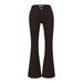 Women's High-Waisted Flared Jeans - Vintage Horsehoof Hem Denim Pants In Black/Navy/Brown (XS-L) | Retro Stretch-Free Polyester For Petite Frames_mkmklike.com