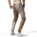 Men's Slim Fit Jeans – Trendy Khaki & Army Green Casual Pants, Comfortable Cotton Denim, Straight Leg Trousers For Everyday Wear_mkmklike.com