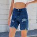 Women's Clothing Women's Summer New Washed Casual Ripped Denim Shorts Shorts Trendy_mkmklike.com