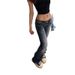 plus Size Rhinestone Embroidered Jeans for Women Low Rise Floor Length Y2K Millennium Style Casual Cotton Polyester Spring 2025_mkmklike.com